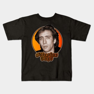 Retro Nicolas Cage Tribute Kids T-Shirt